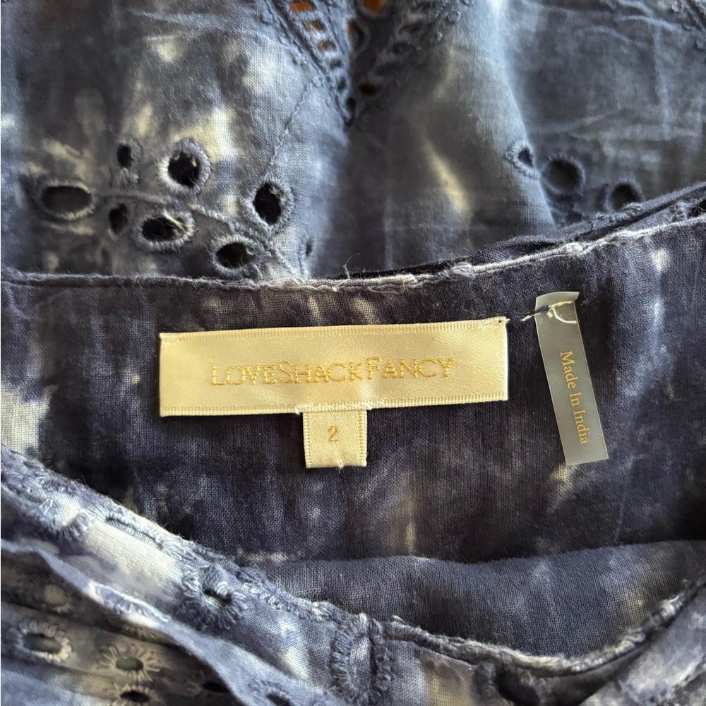LoveShackFancy Navy Tie-Dye Ruffle Skort - Picture 5 of 5